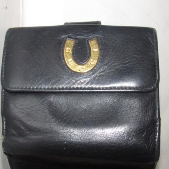 Gucci Supple Black Leather Bi-fold Horseshoe - Picture 4 of 12